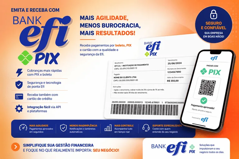 Gateway de Pagamento Pix Efi Pay