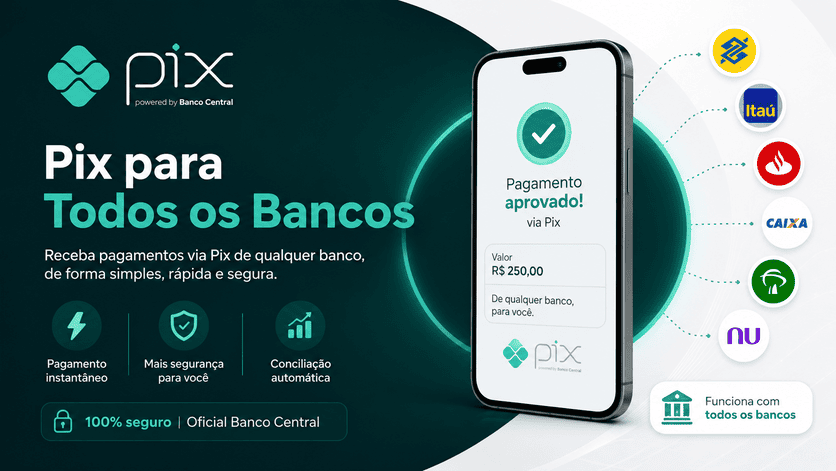 Gateway de Pagamento Pix Todos os Bancos